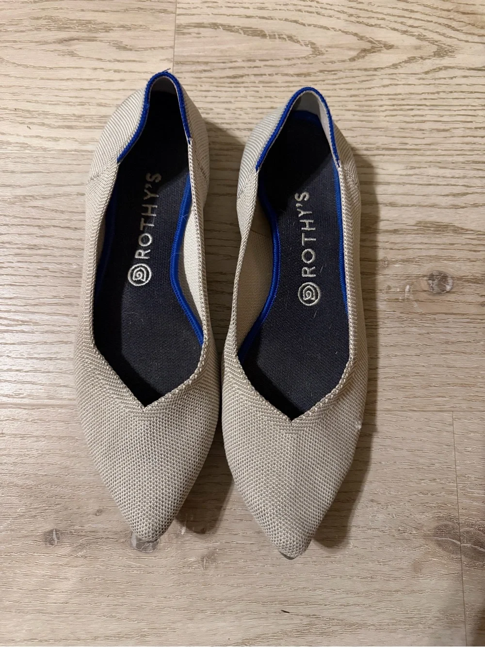 Rothy's Pointed Toe Ballet Flax birdseye
